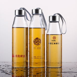 礼品玻璃杯经典盖水杯 可印制印制logo 透明隔热水杯男女便携杯水晶玻璃杯